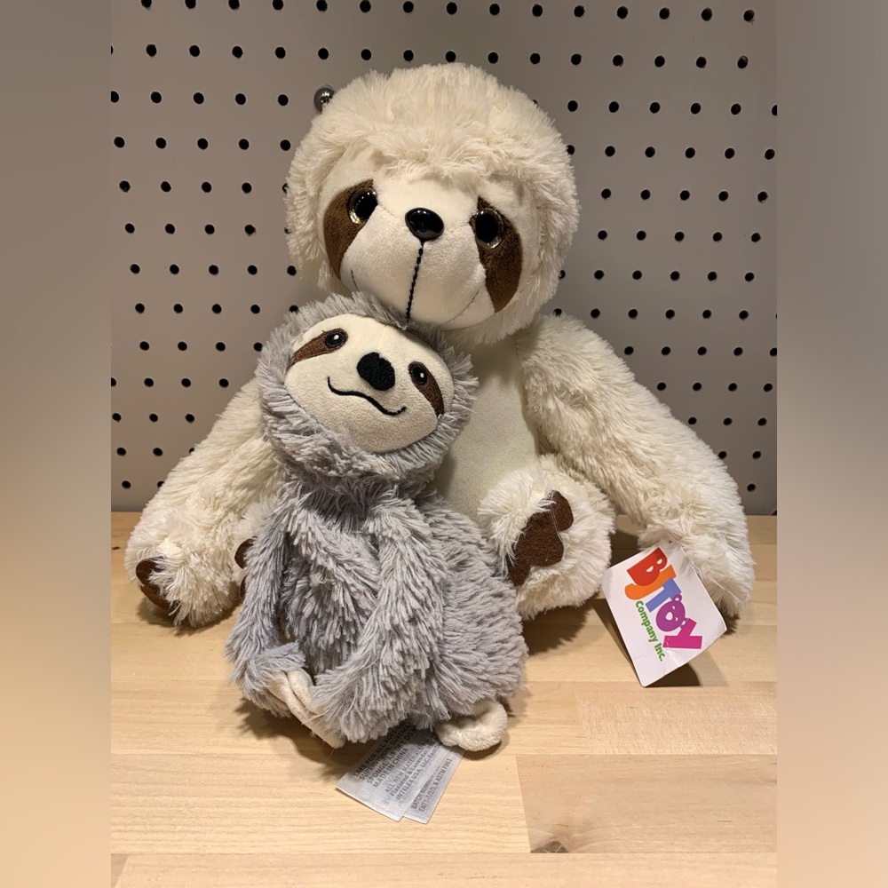 Sloth By Kellytoy 10” Gray Plush Stuffed Animal
